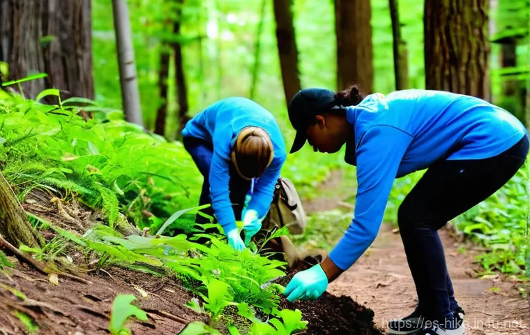 등산과 환경 보존 활동 - **Prompt:** A joyful multiracial family of three, including a mother, father, and a baby, happily na... 등산과 환경 보존 활동 - **Prompt:** A joyful multiracial family of three, including a mother, father, and a baby, happily na...